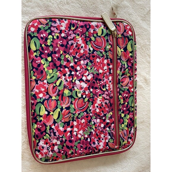 Lilly Pulitzer Laptop iPad Business School Tech Case Full Zip Sleeve 10"x 12.5" - Picture 7 of 8